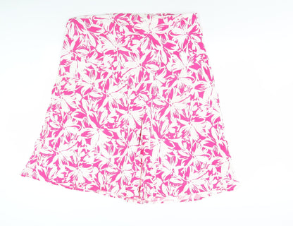 Marks and Spencer Women's Pink Knee Length Floral Skirt