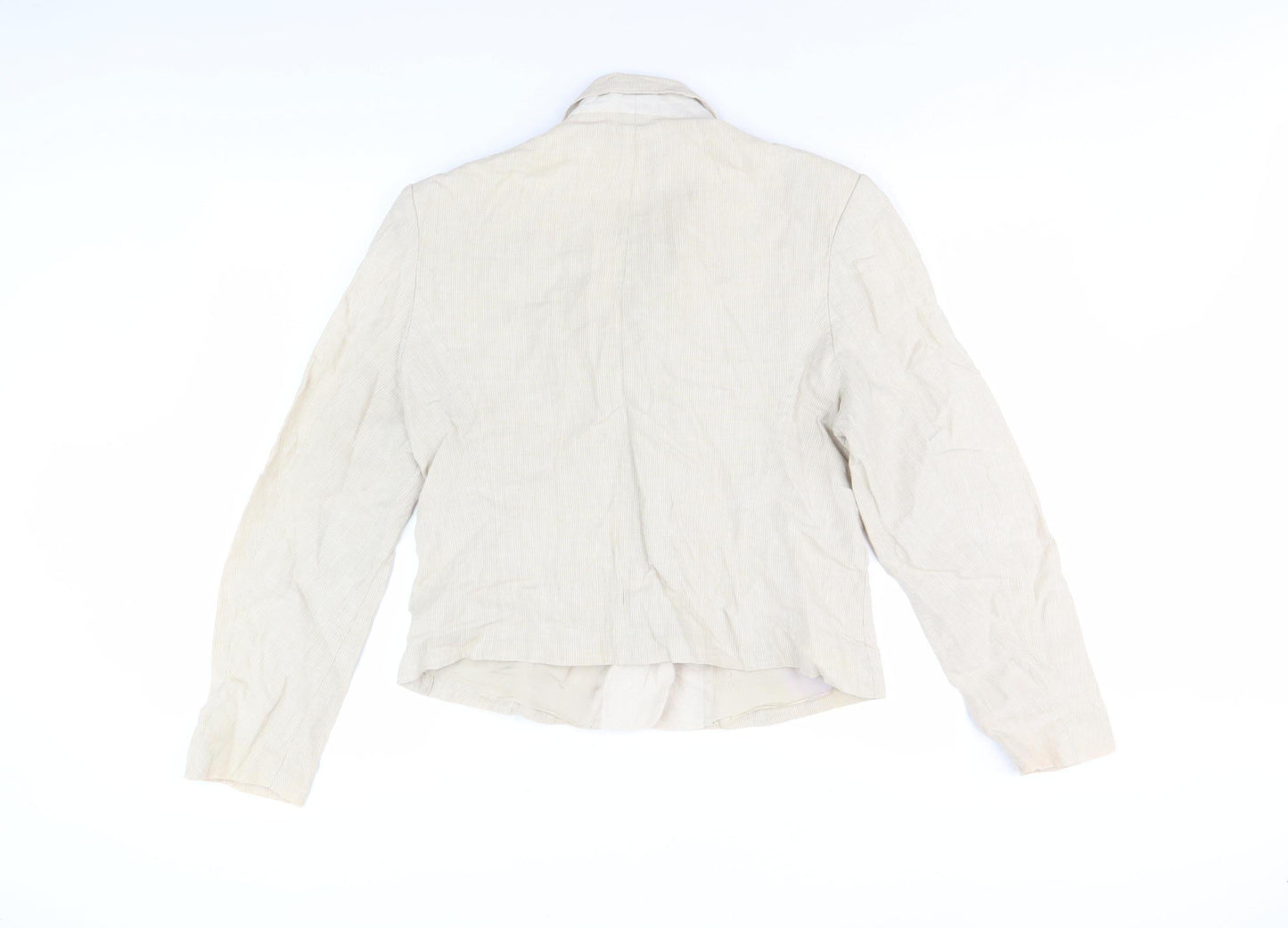 Aria Women's Beige Linen Suit Jacket Size 16