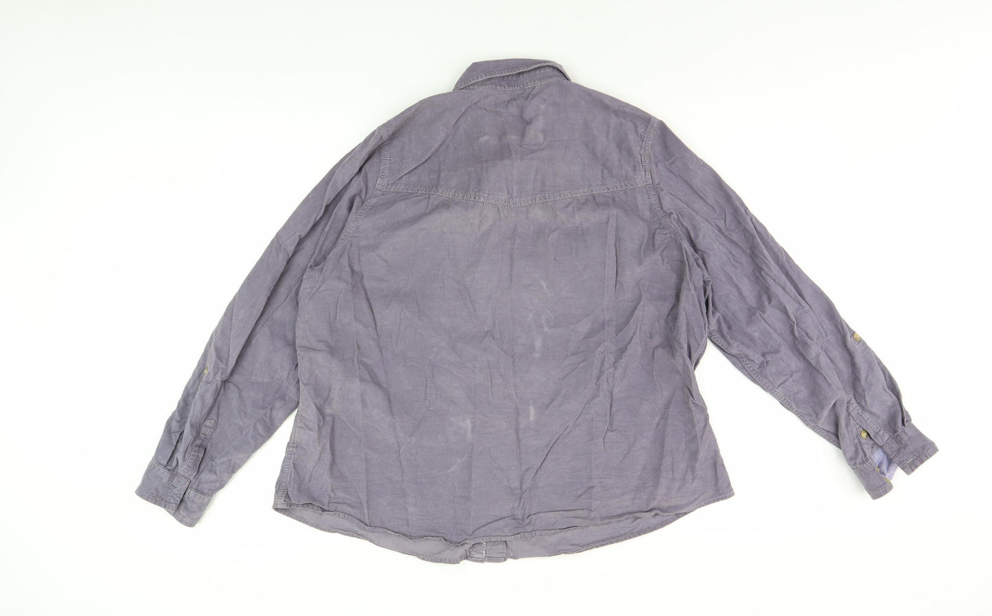 Womens UK Size 18 Marks and Spencer Purple Basic Button-Up
