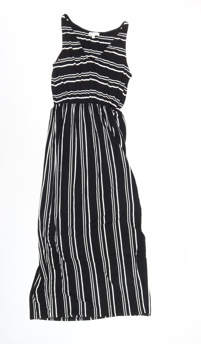 Warehouse Women's Black Striped Tank Dress Size 10