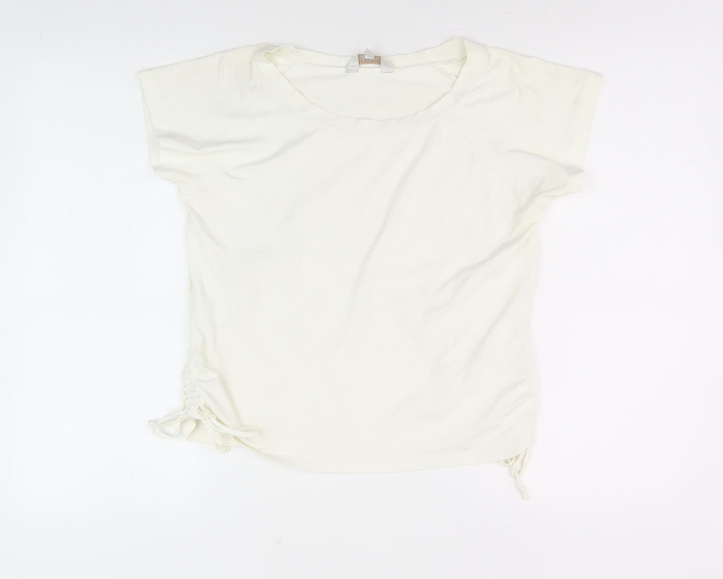 Womens UK Size 14 Lakeland Ivory Basic T-Shirt