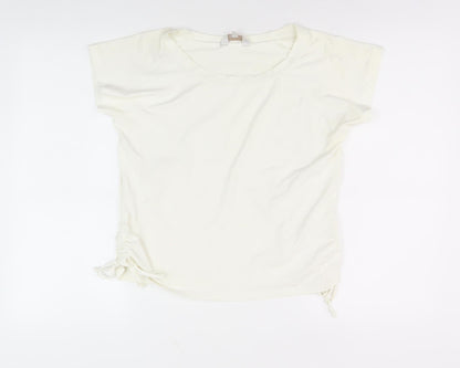 Womens UK Size 14 Lakeland Ivory Basic T-Shirt