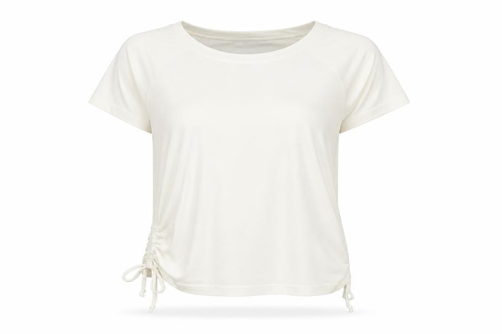 Womens UK Size 14 Lakeland Ivory Basic T-Shirt