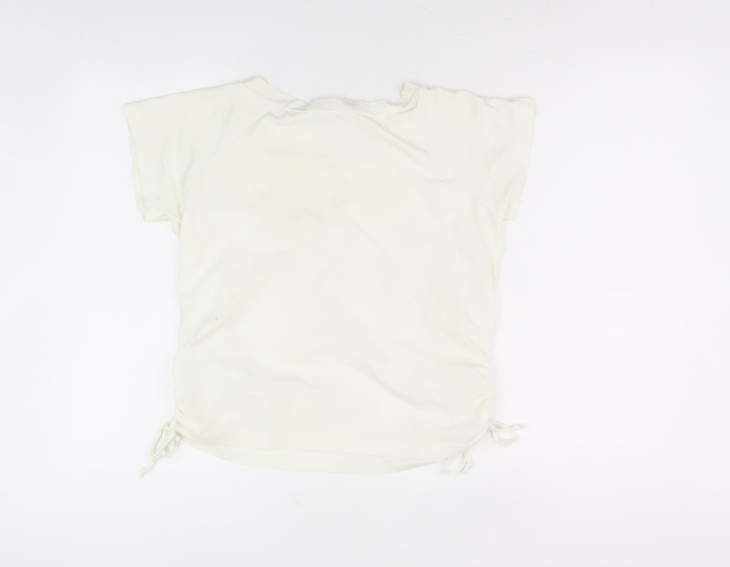 Womens UK Size 14 Lakeland Ivory Basic T-Shirt