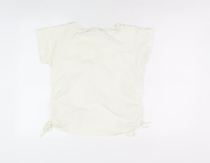 Womens UK Size 14 Lakeland Ivory Basic T-Shirt