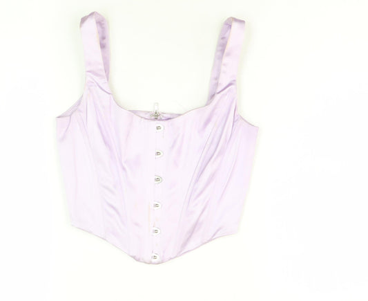 Womens UK Size 6 Oh Polly Purple Camisole Blouse