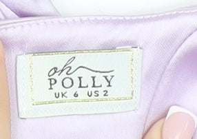 Womens UK Size 6 Oh Polly Purple Camisole Blouse
