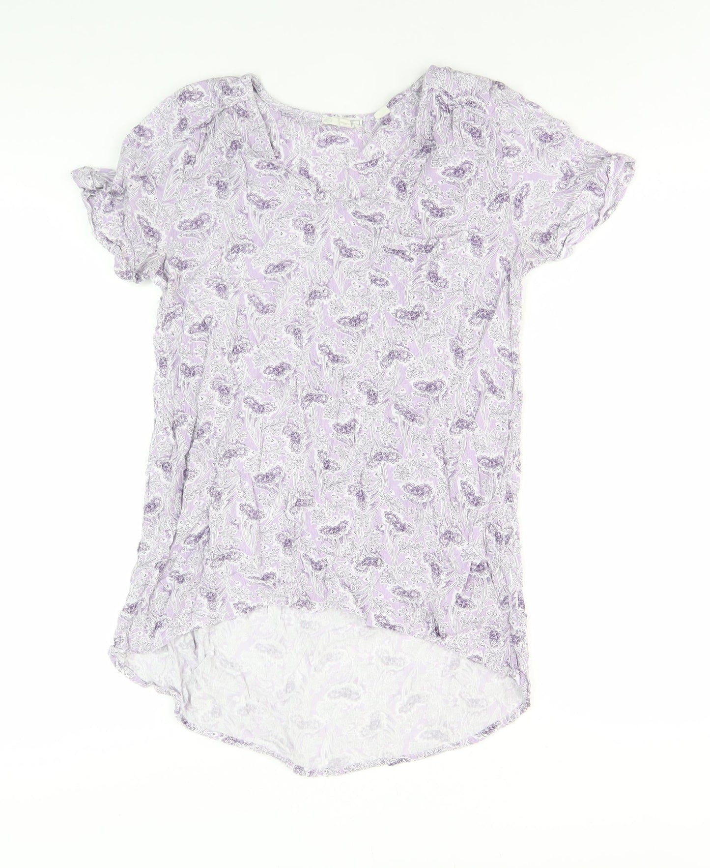 Womens UK Size 12 Fat Face Purple Basic Blouse