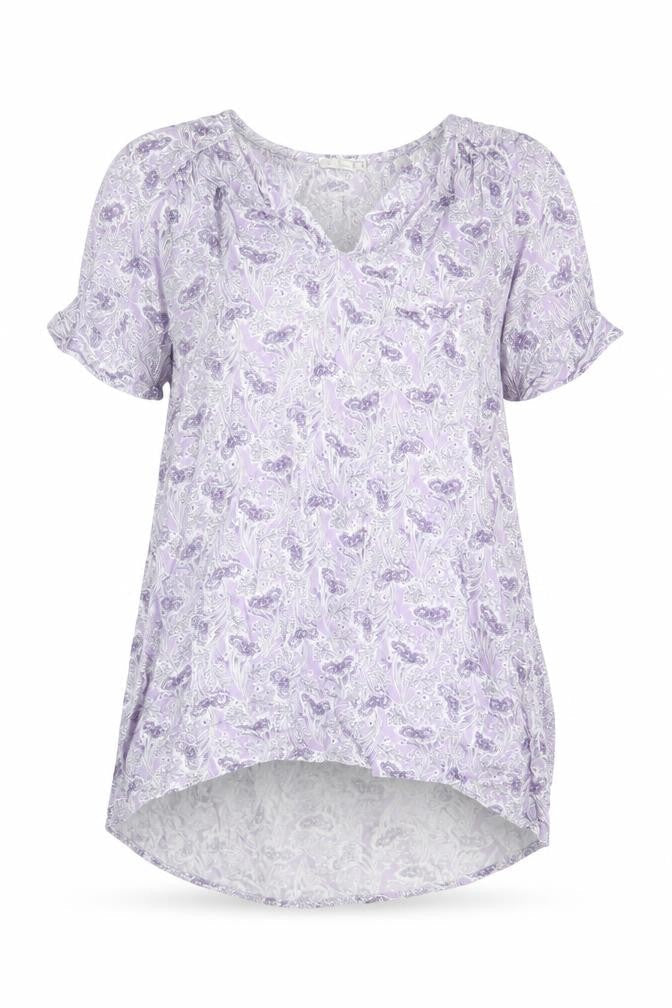 Womens UK Size 12 Fat Face Purple Basic Blouse