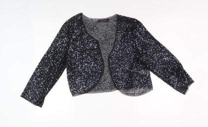 Principles Black Sequin Women's Jacket Size 4