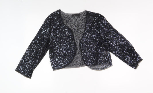 Principles Black Sequin Women's Jacket Size 4