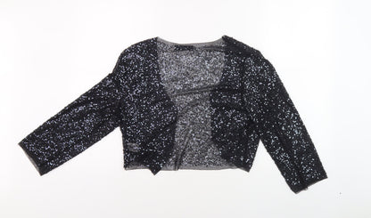Principles Black Sequin Women's Jacket Size 4