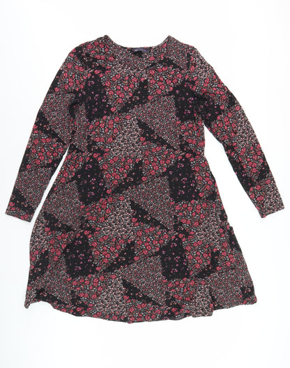 Marks and Spencer Women’s Floral Long Sleeve Dress 16 Multicoloured