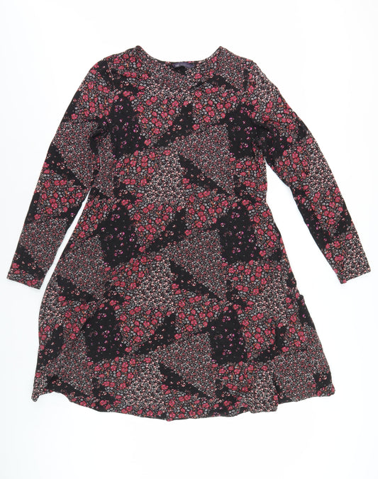 Marks and Spencer Women’s Floral Long Sleeve Dress 16 Multicoloured