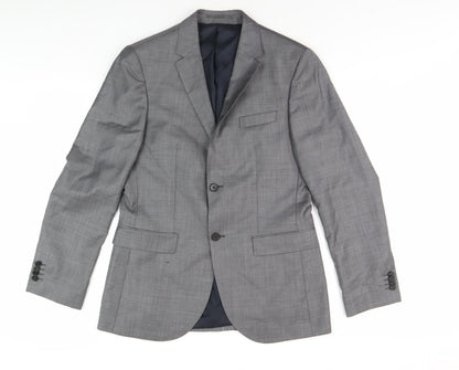 River Island Men's Grey Slim Fit Blazer Jacket 38