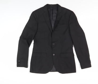 Mens UK Size 36 River Island Regular Black Suit Jacket