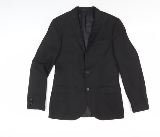 Mens UK Size 36 River Island Regular Black Suit Jacket