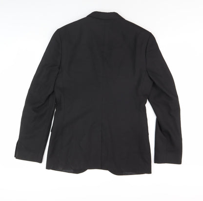 Mens UK Size 36 River Island Regular Black Suit Jacket