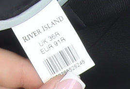 Mens UK Size 36 River Island Regular Black Suit Jacket