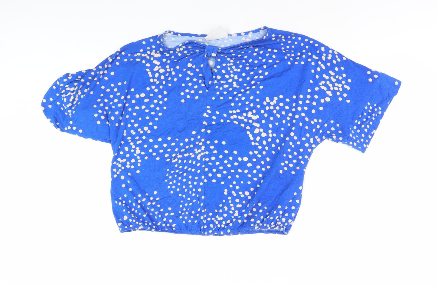 Womens UK Size 12 Wallis Blue Cropped Blouse