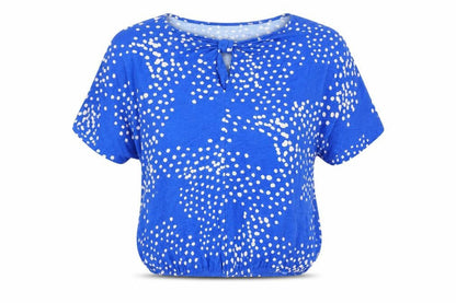 Womens UK Size 12 Wallis Blue Cropped Blouse