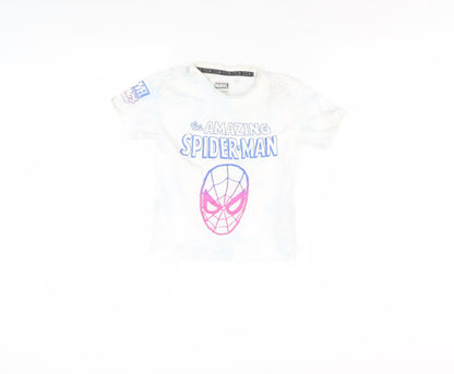 Marvel Boys' White Spider-Man T-Shirt, Size 3-4 Years