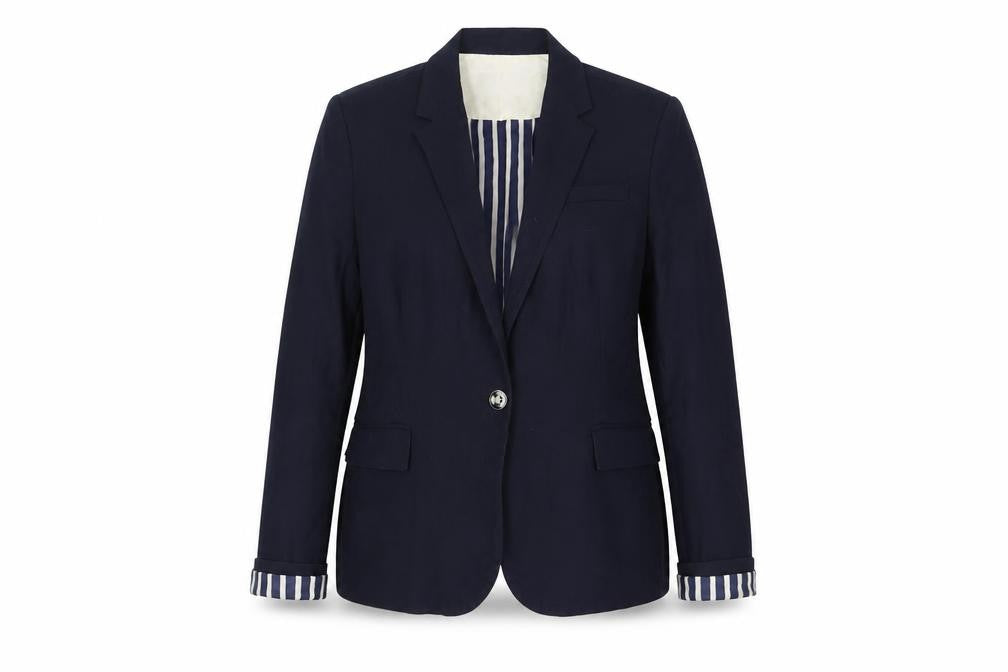 Womens UK Size 4XL Zara Basic Regular Blue Suit Jacket