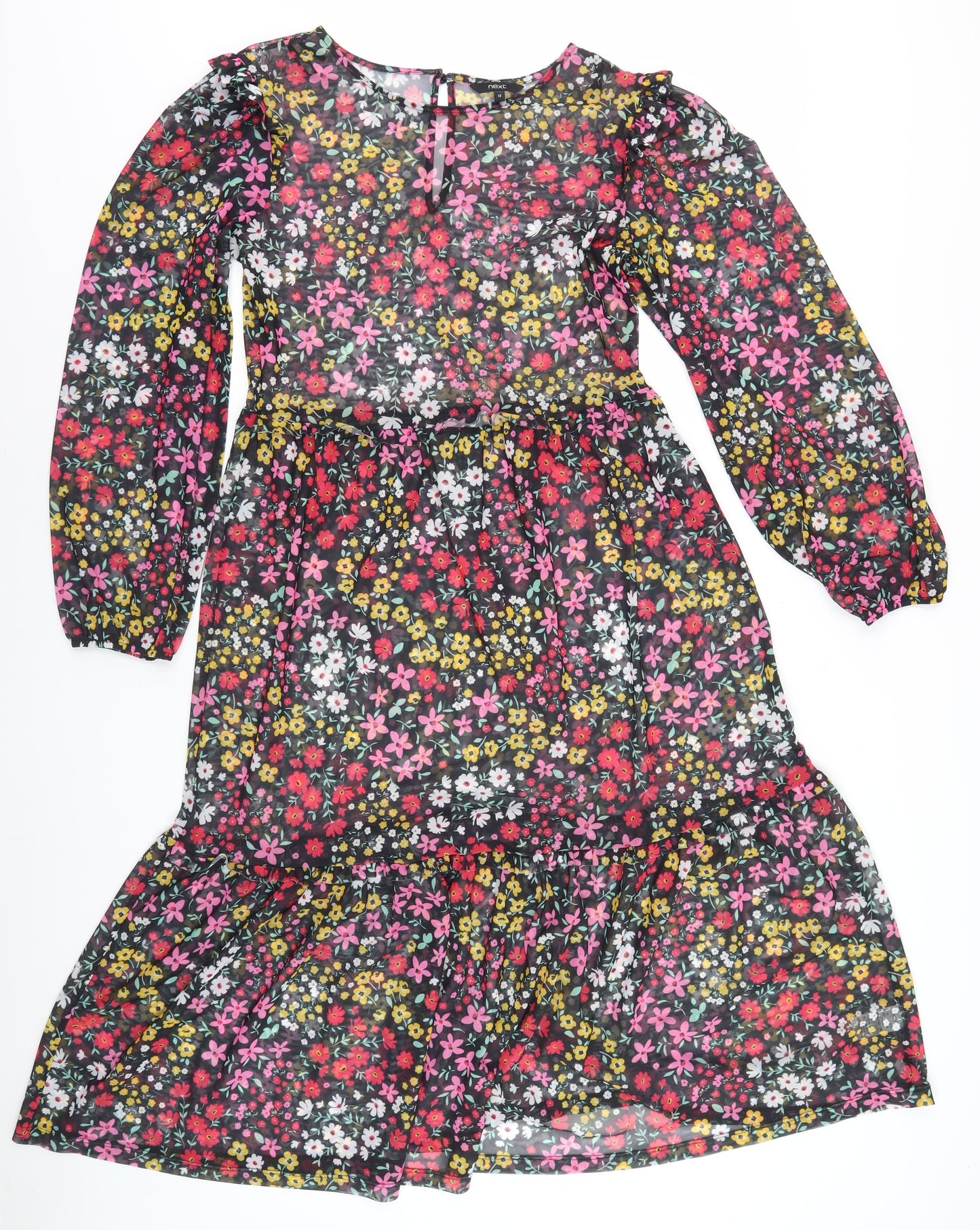 Next Women Multicoloured Floral Dress Size 12