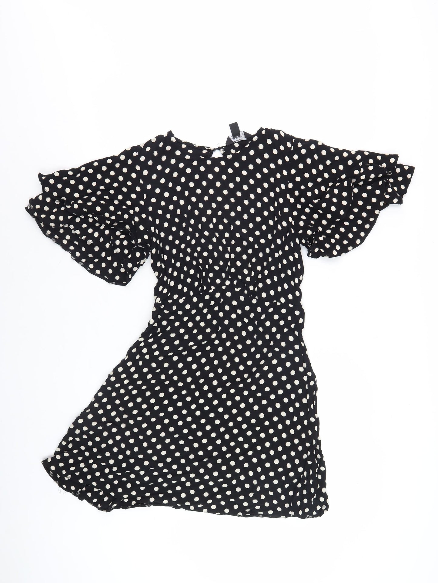 New Look Women's Black Polka Dot Dress Size 10