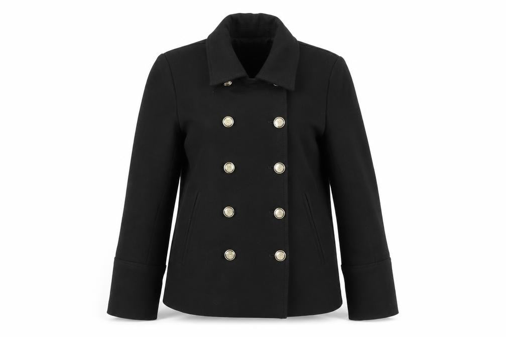Womens UK Size S Zara Black Pea Coat