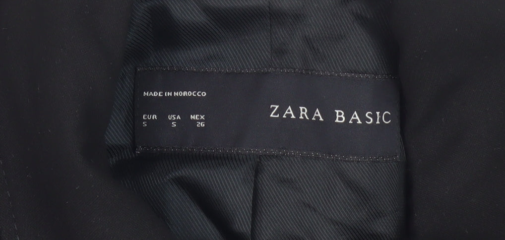 Womens UK Size S Zara Black Pea Coat