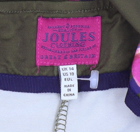 Joules Women's Floral Shift Dress, Size 14, Multicoloured