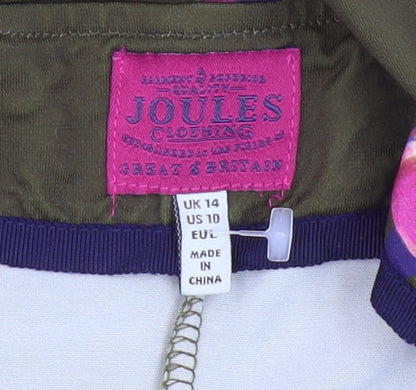 Joules Women's Floral Shift Dress, Size 14, Multicoloured