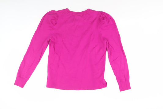 Hush Women's Pink Puff Sleeve T-Shirt, Size S