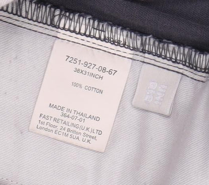Mens UK Size 39 Uniqlo   Black Trousers