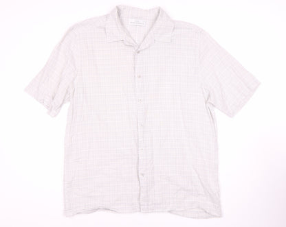 Marks and Spencer Men's Ivory Check Shirt XL