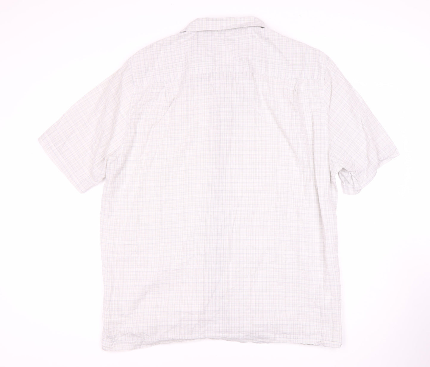 Marks and Spencer Men's Ivory Check Shirt XL