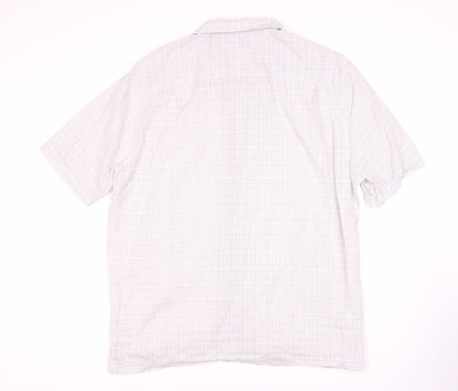 Marks and Spencer Men's Ivory Check Shirt XL