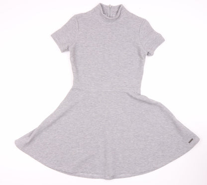 Superdry Women's Grey Fit & Flare Mini Dress