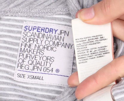Superdry Women's Grey Fit & Flare Mini Dress