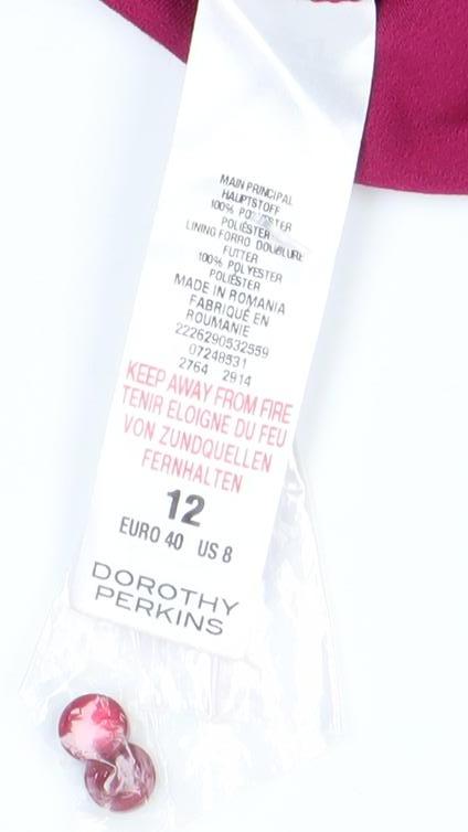 Dorothy Perkins Women's Pink A-Line Dress Size 12