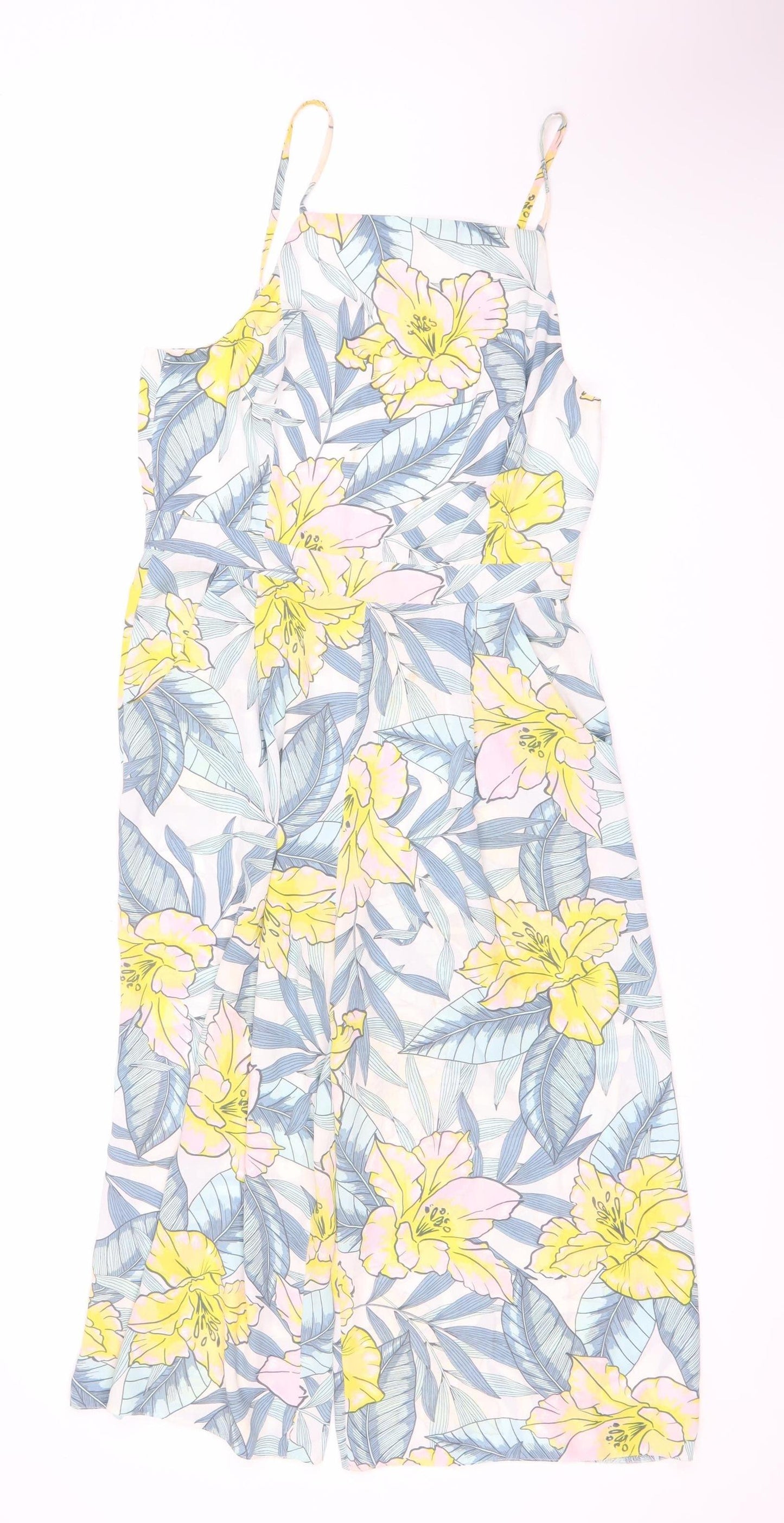 New Look Women's Multicoloured Floral Jumpsuit Size 10