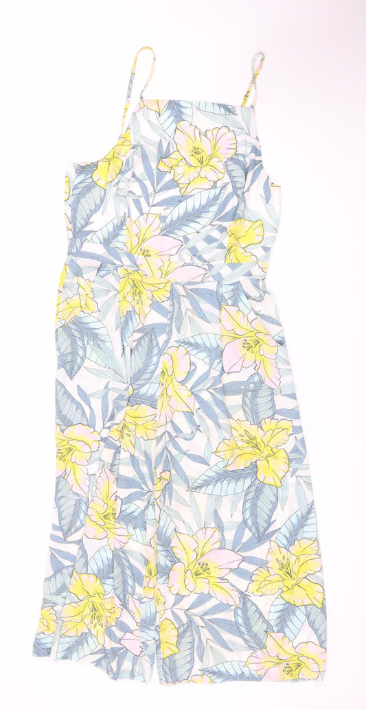 New Look Women's Multicoloured Floral Jumpsuit Size 10