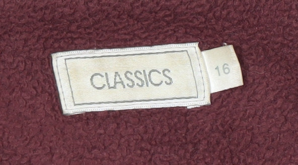 Classics Women's Red Corduroy Jacket Size 16