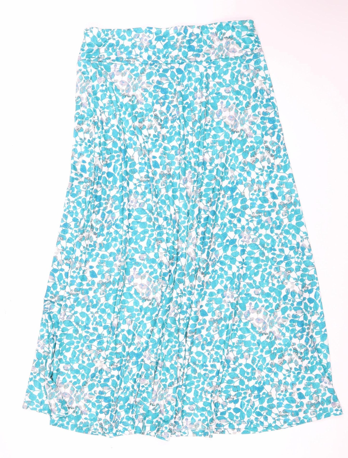 David Nieper Women's Blue Floral Skirt, Size 14, Excellent Condition