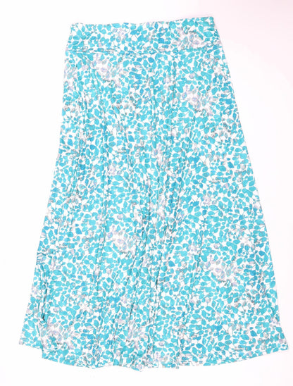 David Nieper Women's Blue Floral Skirt, Size 14, Excellent Condition