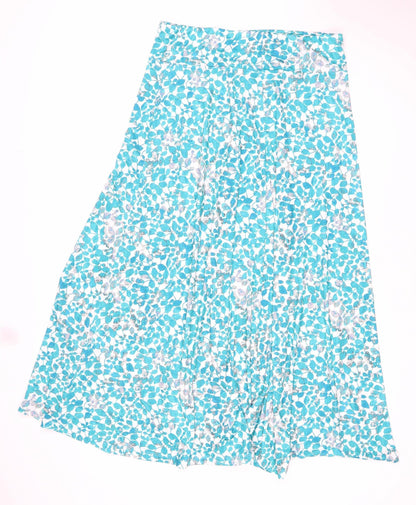 David Nieper Women's Blue Floral Skirt, Size 14, Excellent Condition