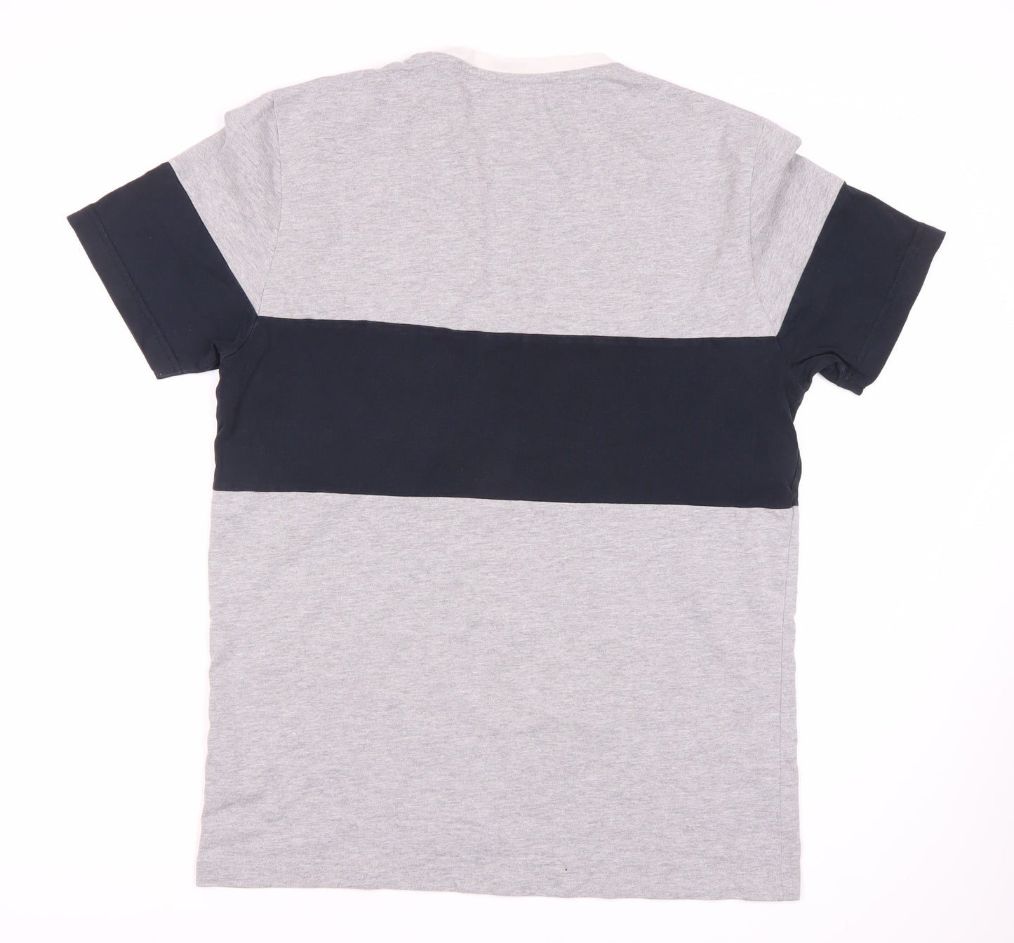Penguin Men's Grey Colourblock T-Shirt, Size L