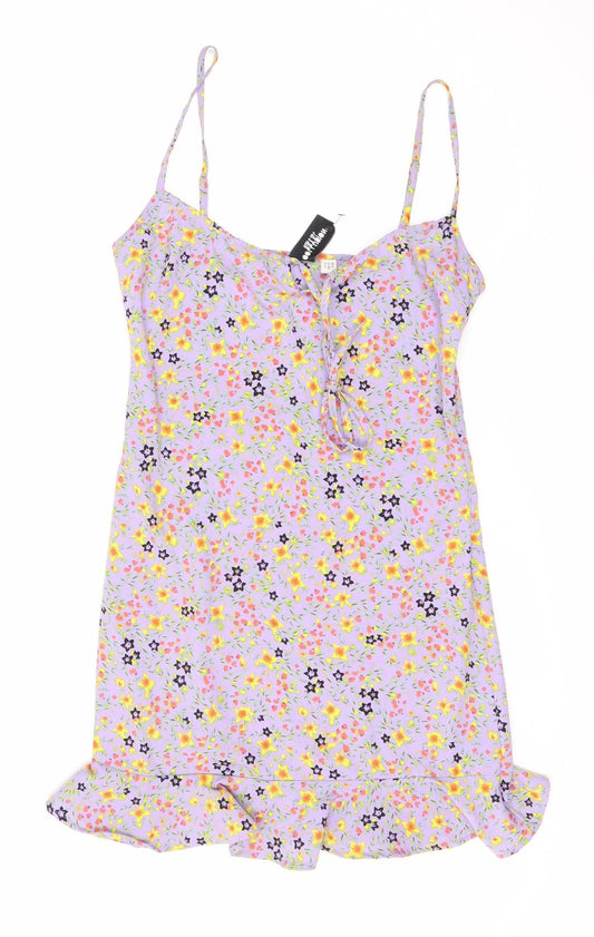 COLLUSION Women's Multicoloured Floral Dress Size 8