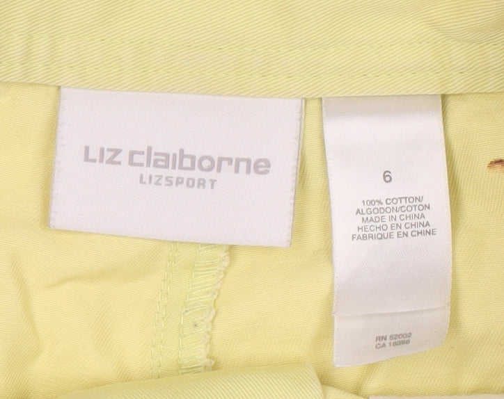 Liz Claiborne Women's Yellow Chino Shorts Size 6